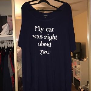 My Cat was right about you navy blue tee shirt